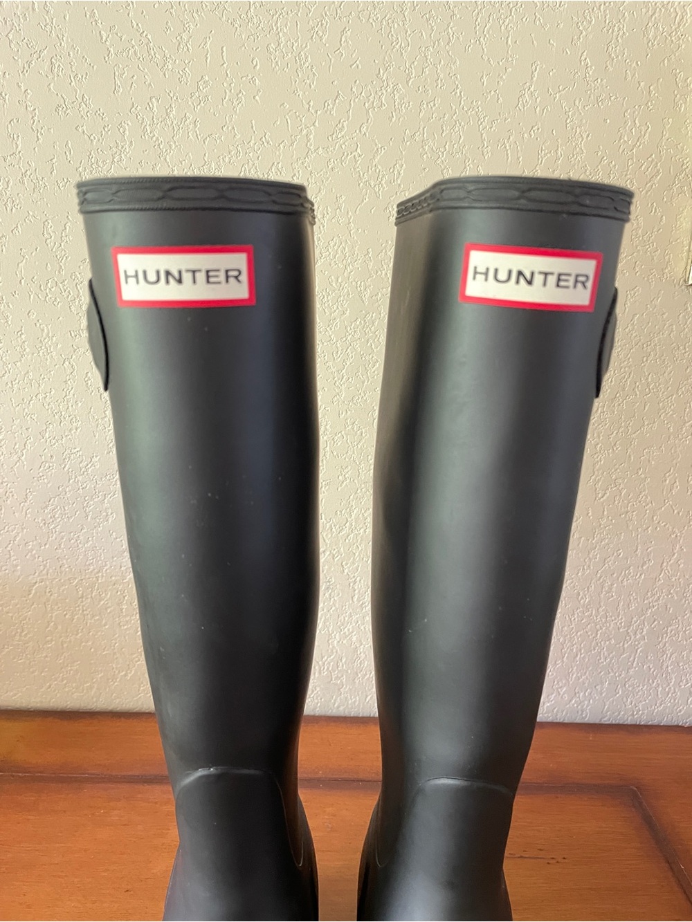 Hunter Original Tall Rain Boots Sz 7 Black Matte WFT1000RMA - Picture 7 of 14